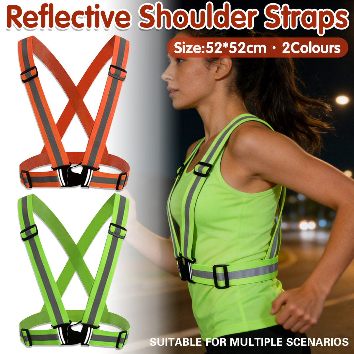 Reflective Shoulder Strap Safety Vest High Visibility for Warehouse Use