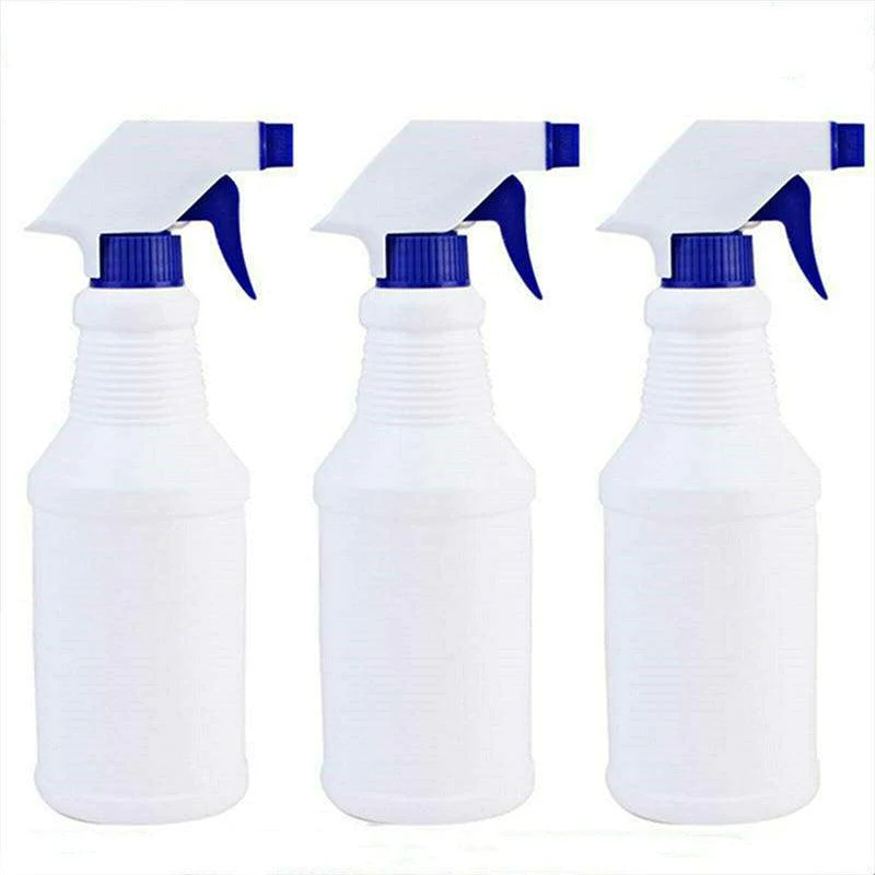 3PCS 500ml White Plastic Spray Bottle Trigger Dispenser Garden