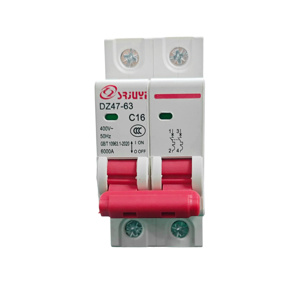 AC Circuit Breaker 2Pole Mini MCB 220-380V 10-63A