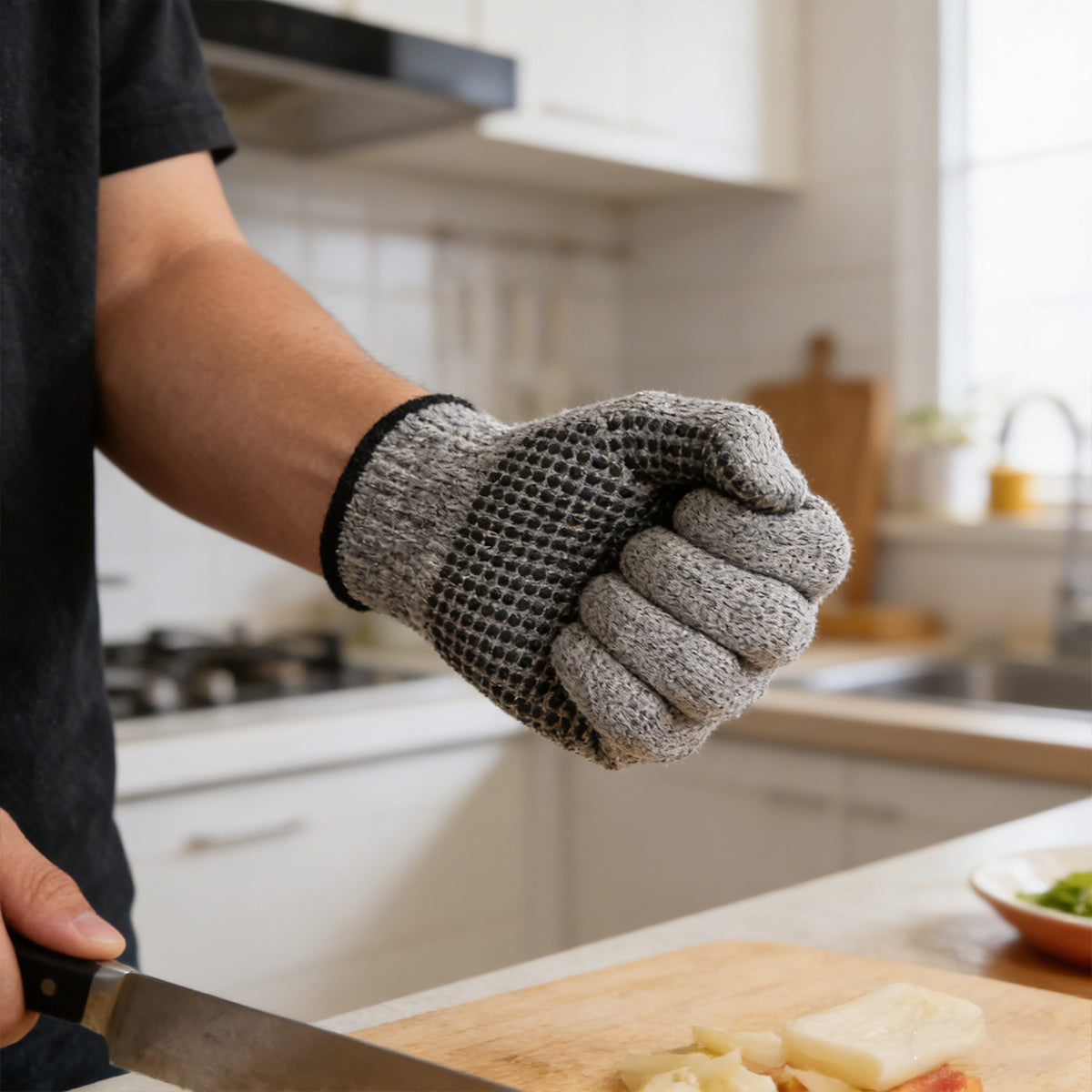 2Pairs Cut Resistant Work Gloves Anti Slip Safety Hand Protection