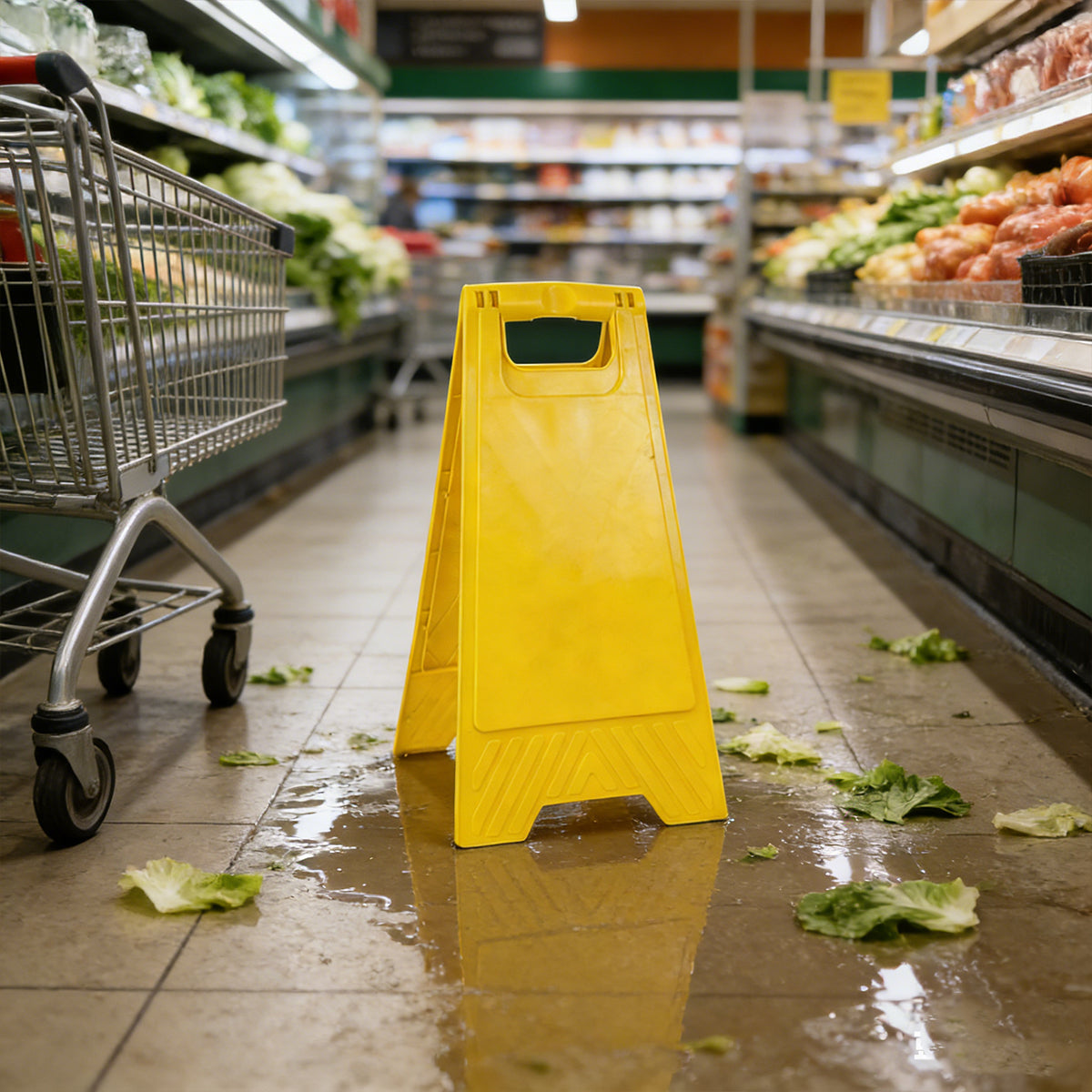 2PCS A-Frame Caution Warning Floor Signs Durable Standing Safety Sign