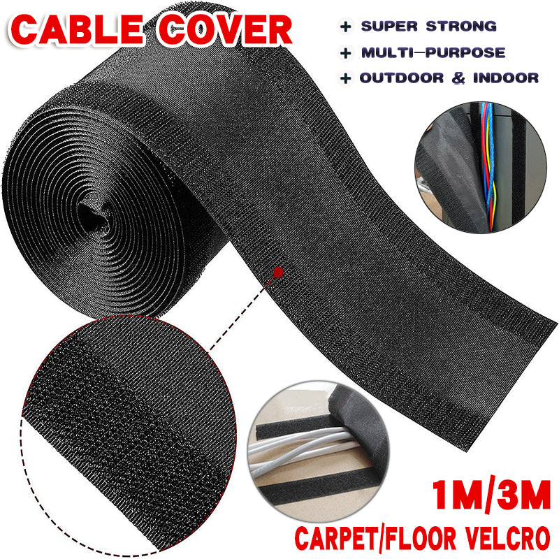 Cable Cover Nylon Sticky Wire Protector Floor Carpet Cord Sleeve