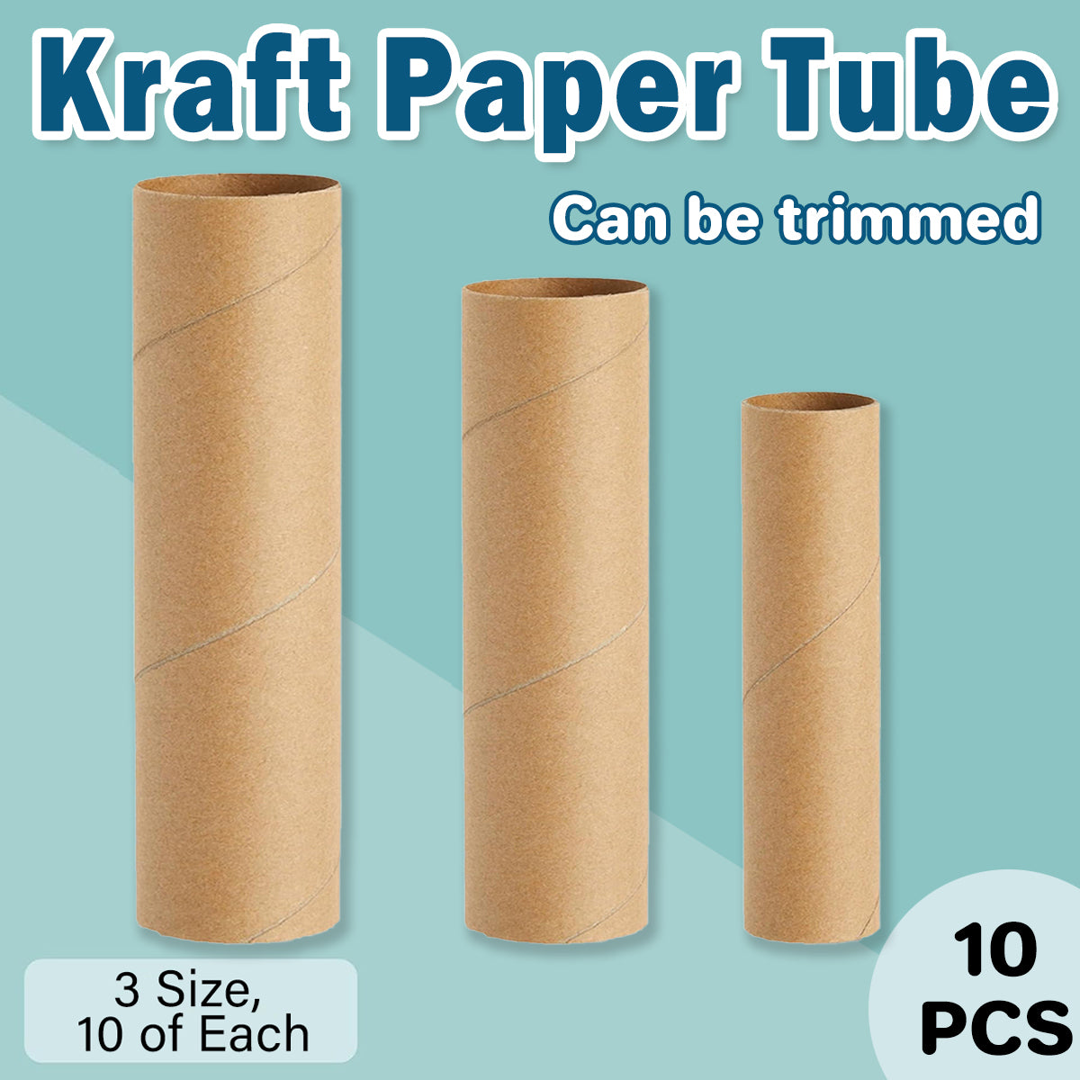 Kraft Paper Packaging Tubes 10PCS Round Poster Storage Containers