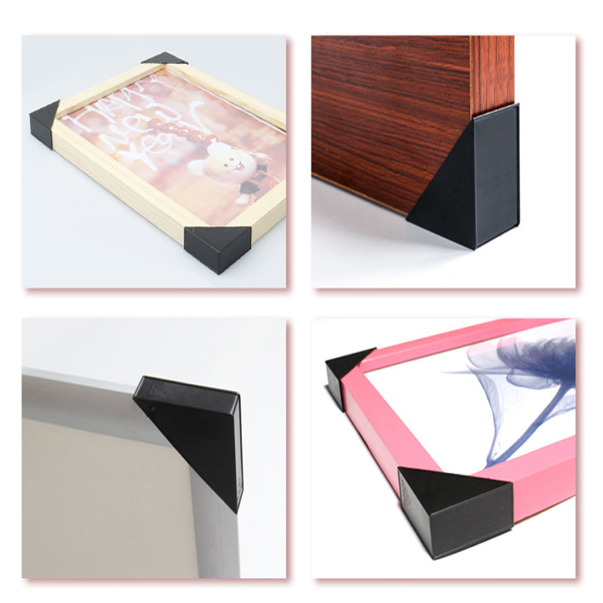 100PCS Plastic Right Angle Corner Protectors for Furniture Frames Cabinets