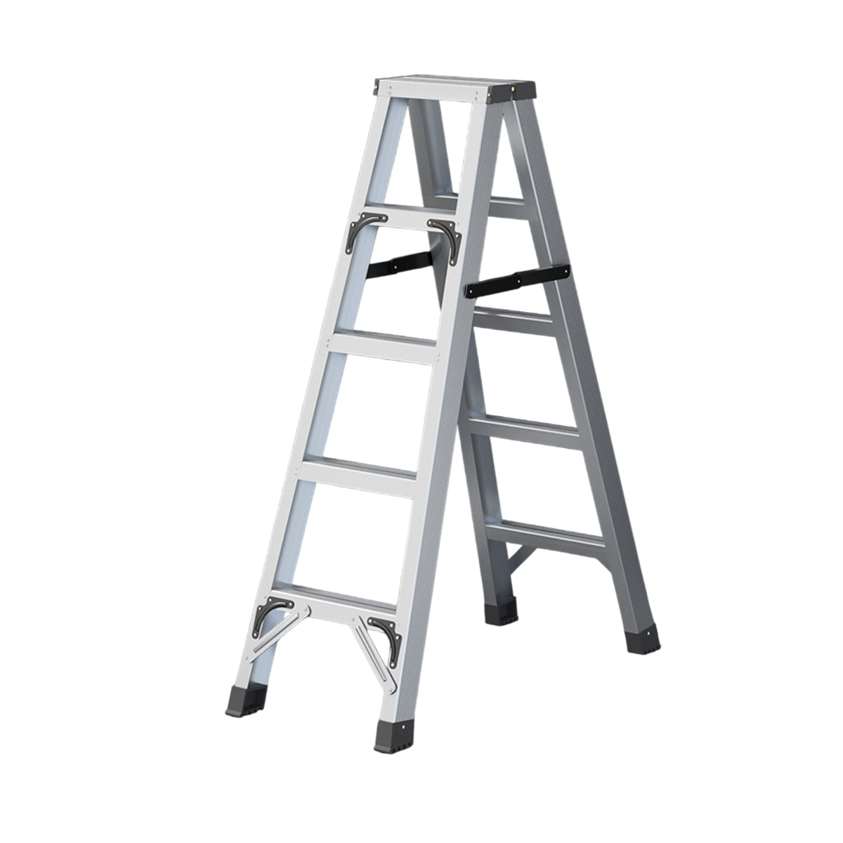 4 Step Folding Aluminum Ladder for Home Kitchen Garage