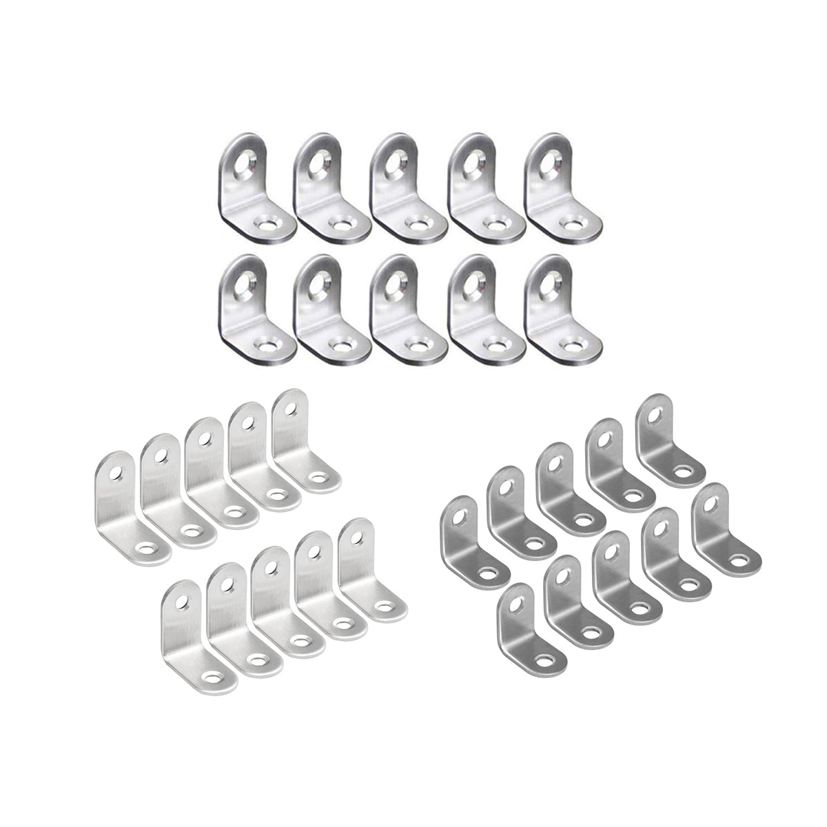 10PCS 90 Degree L-Shaped Angle Brackets Stainless Steel Furniture Support