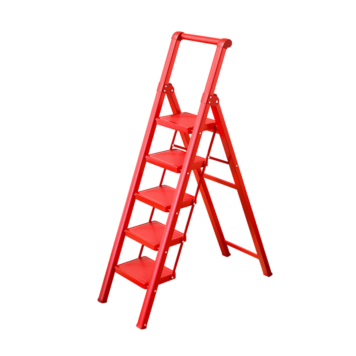5 Step Folding Carbon Steel Ladder for Home Kitchen Garage