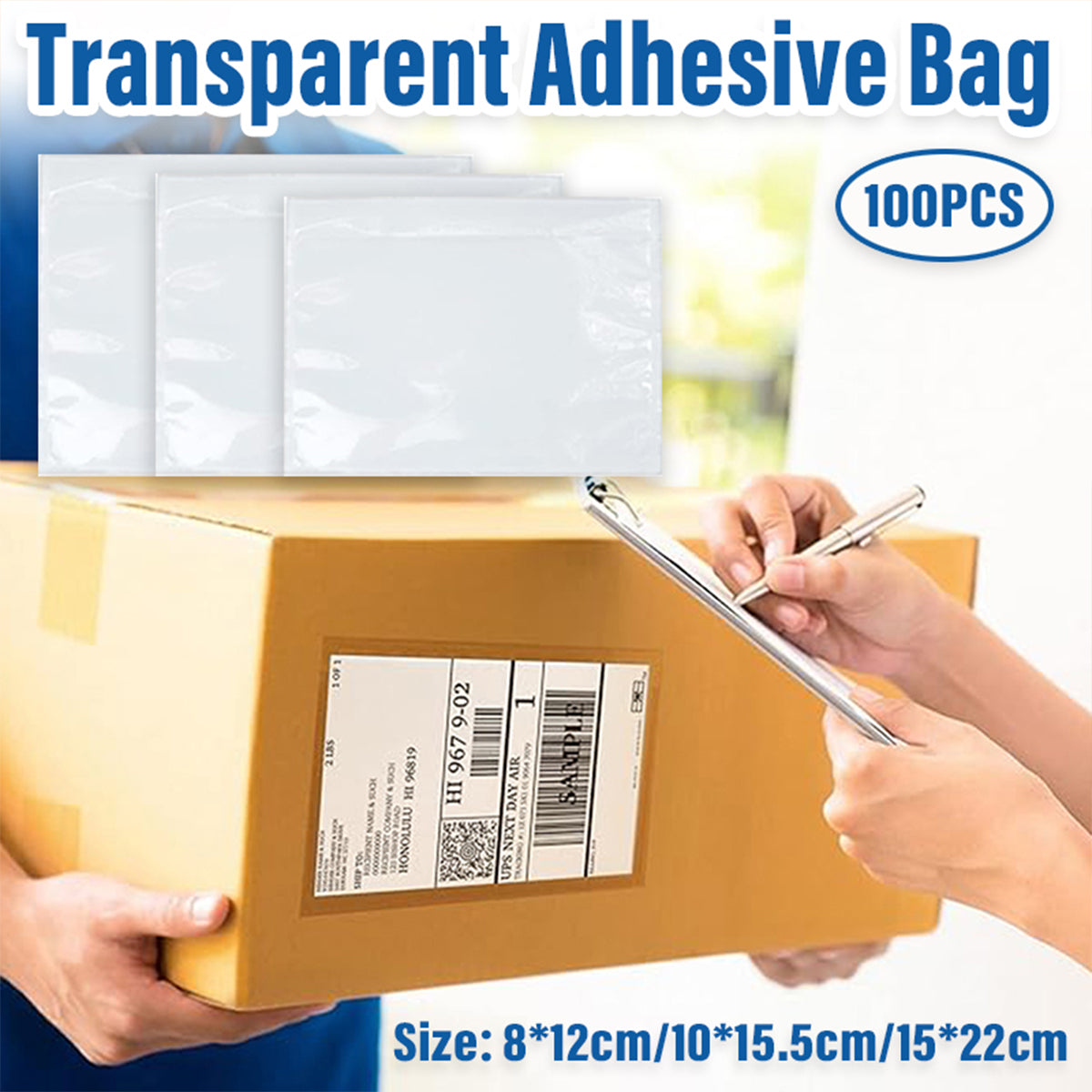 100pcs Clear Resealable Zip Lock Plastic Bags Transparent Storage Packaging
