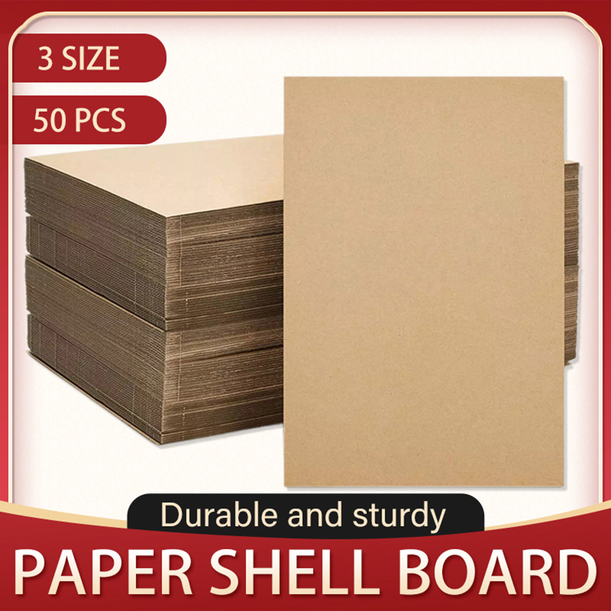 50PCS Corrugated Cardboard Sheets Carton Spacer Pads for Warehouse Packing