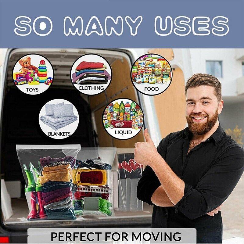 Self Sealing Ziplock Storage Bags Transparent Packaging Pouches