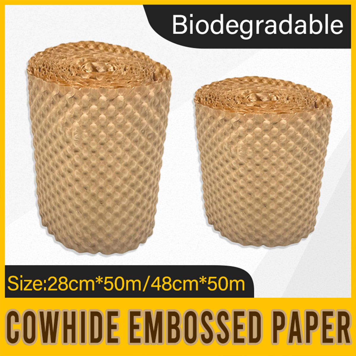 Kraft Bubble Cushion Paper Roll Shock Absorbing Packing Wrap