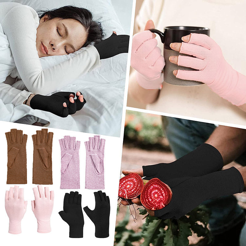 Compression Gloves Fingerless Support Gloves 1 Pair 4 Colours