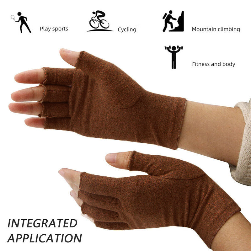 Compression Gloves Fingerless Support Gloves 1 Pair 4 Colours