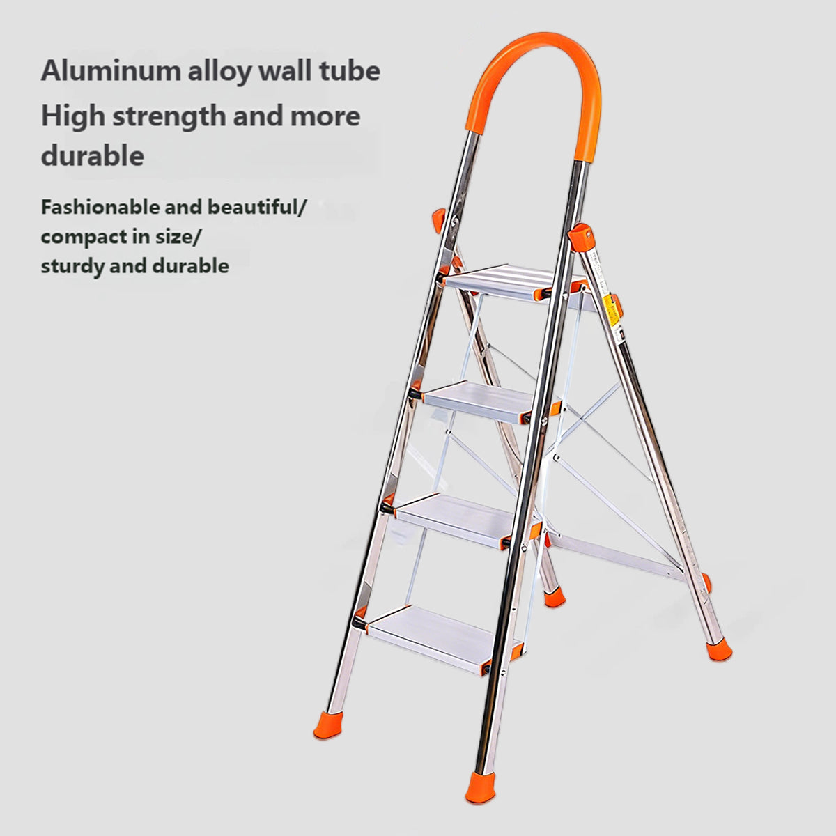 4 Step Folding Ladder Anti-Slip Anti-Shake Strong Load Capacity