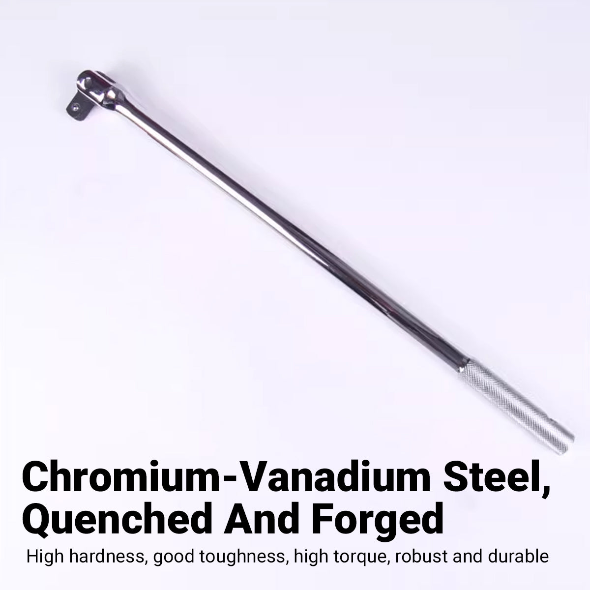 24in CR-V Breaker Bar 1/2-Drive with Rotating Head for High-Torque Auto Repair