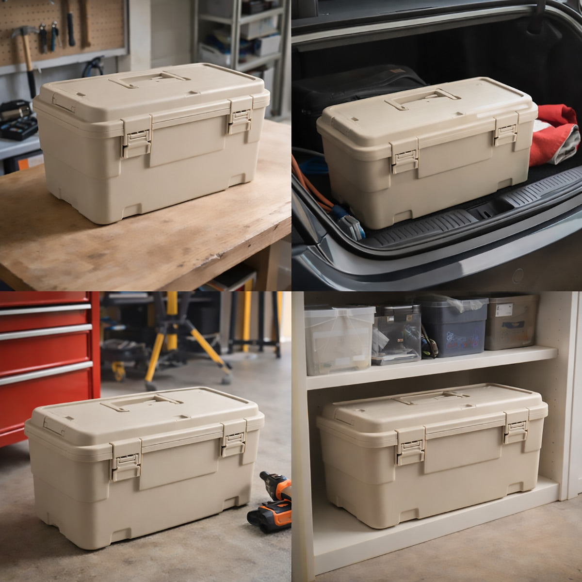 15L Portable Tool Storage Box Heavy Duty PP Workshop Toolbox