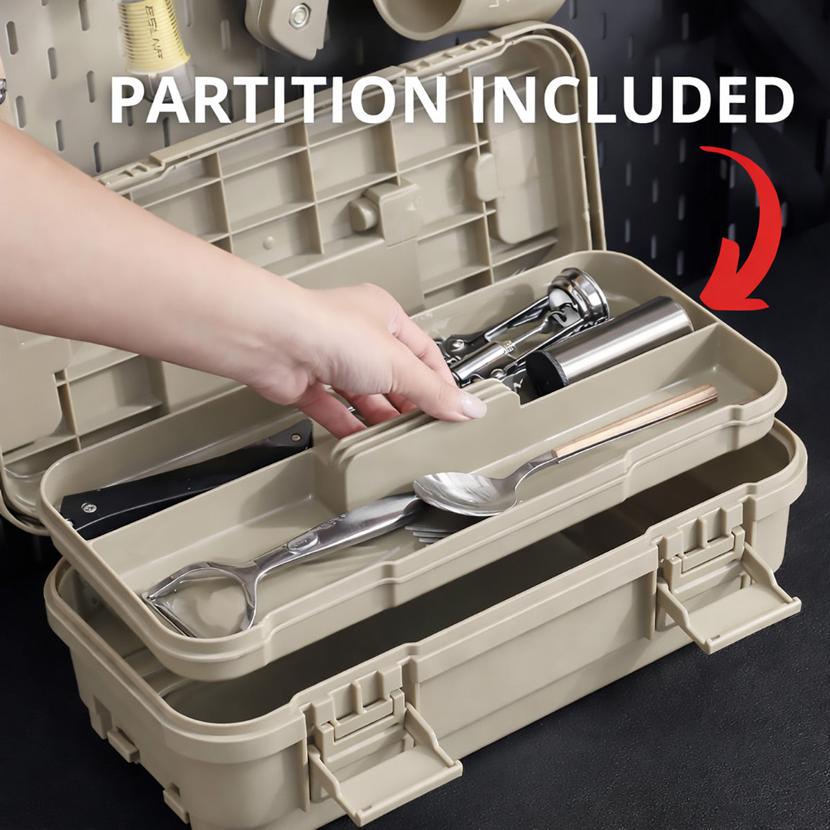 15L Portable Tool Storage Box Heavy Duty PP Workshop Toolbox