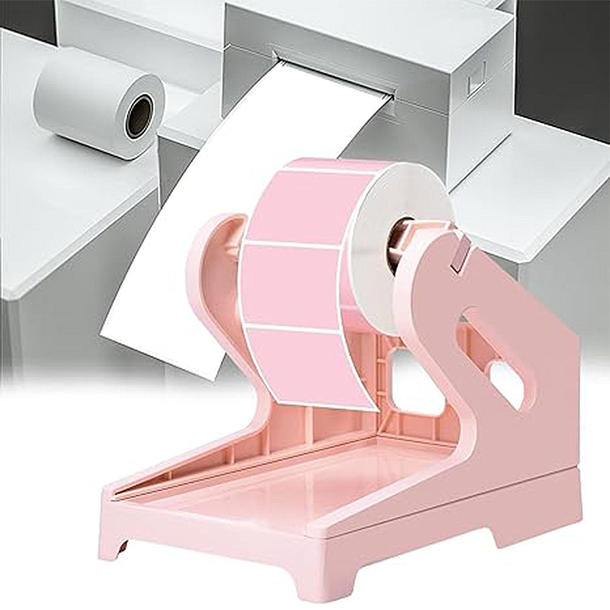 Pink Label Paper Holder Organizer Stand for Desk and Shelf Storage
