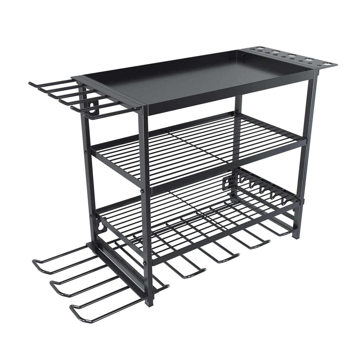 4-Layer Wall-Mounted Power Tool Storage Rack for Drill Screwdriver Organisation