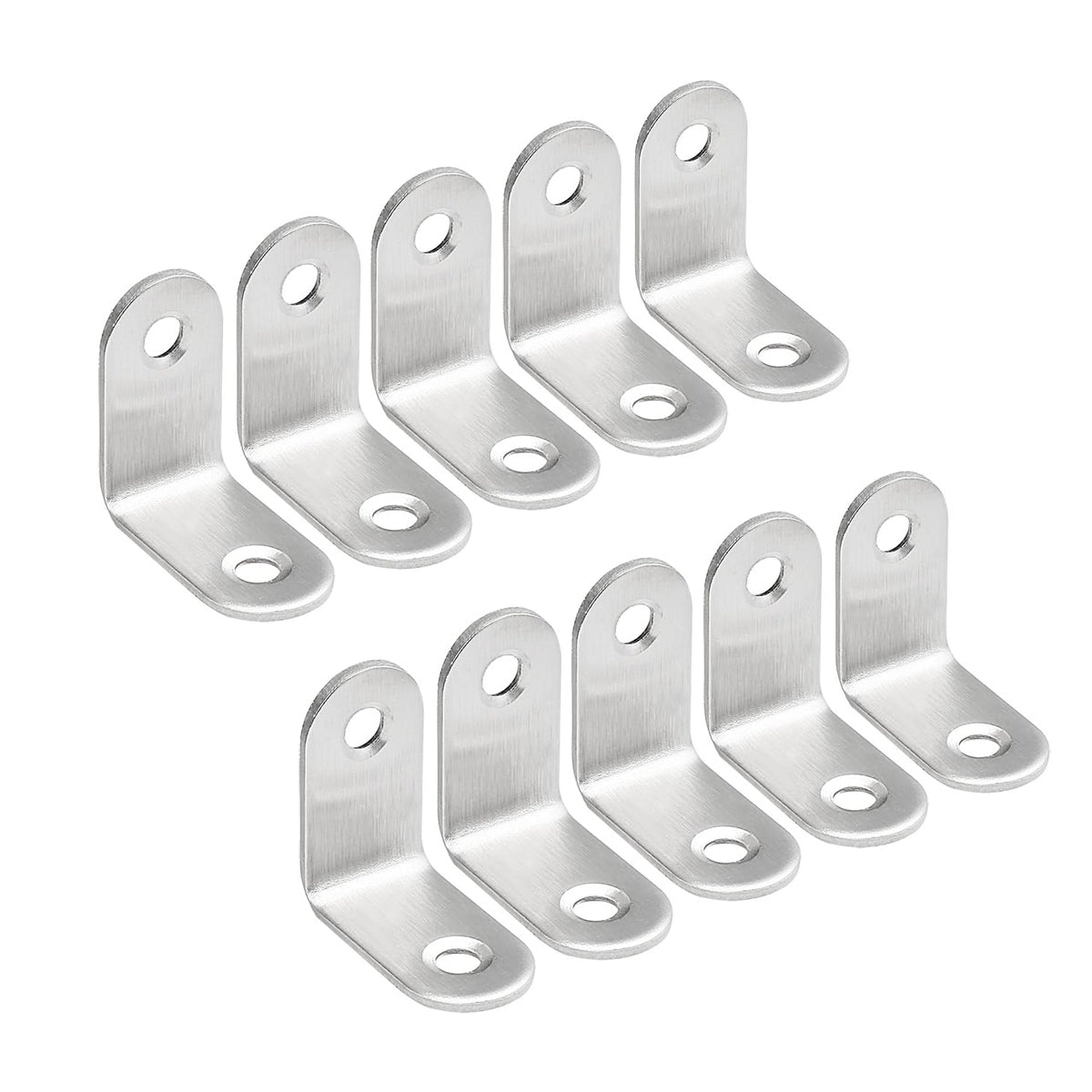 10PCS 90 Degree L-Shaped Angle Brackets Stainless Steel Furniture Support