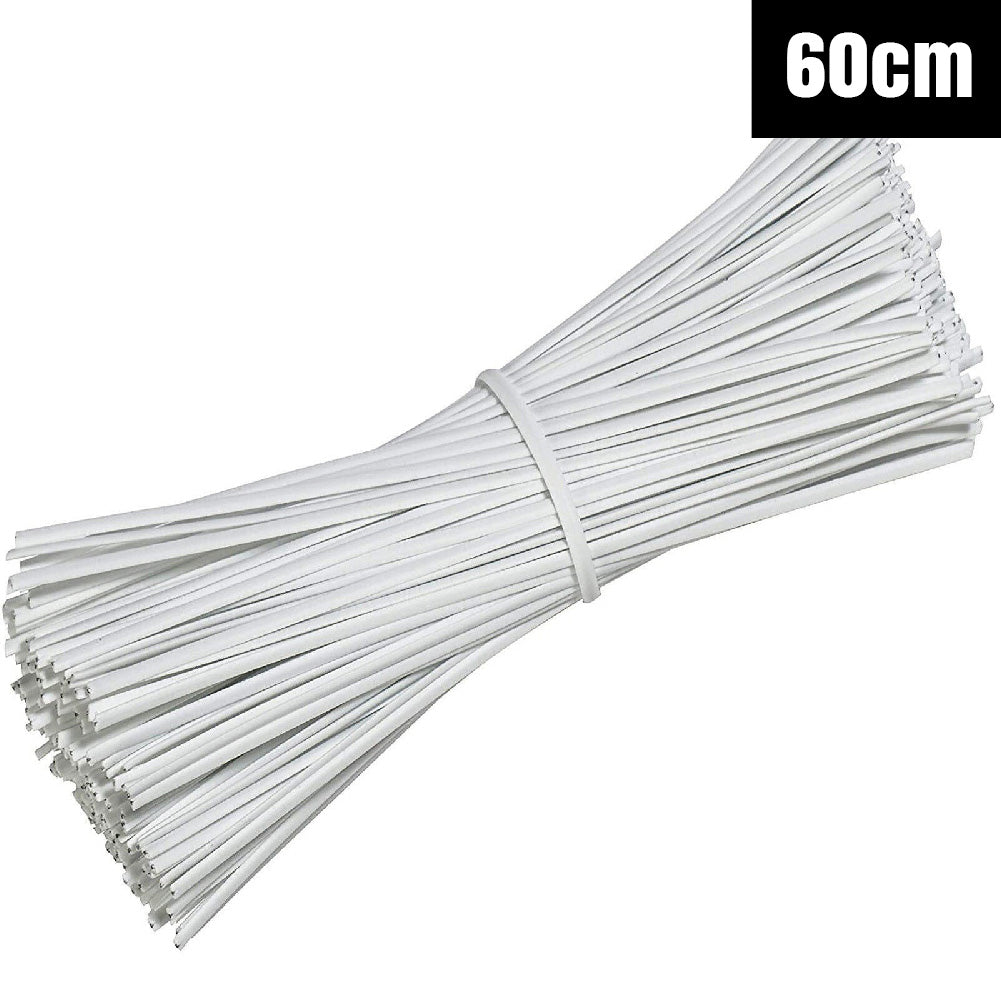 Metallic Twist Ties Plastic Cable Cord Reusable Wire Candy Bag