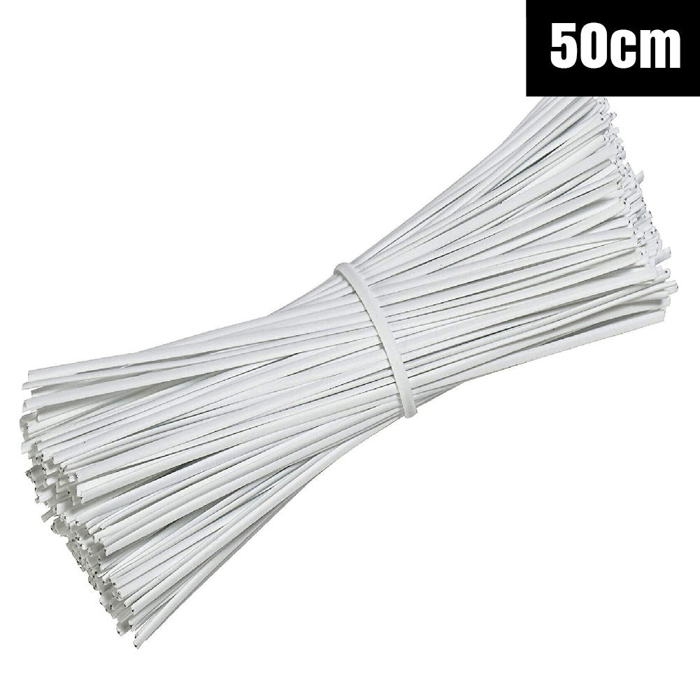 Metallic Twist Ties Plastic Cable Cord Reusable Wire Candy Bag