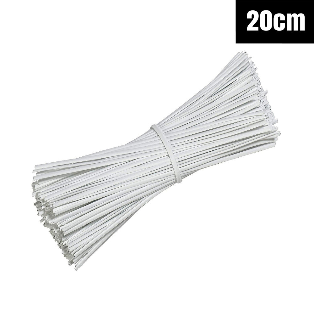 Metallic Twist Ties Plastic Cable Cord Reusable Wire Candy Bag