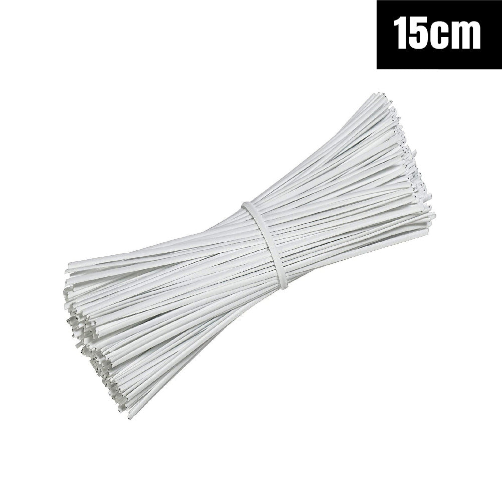 Metallic Twist Ties Plastic Cable Cord Reusable Wire Candy Bag