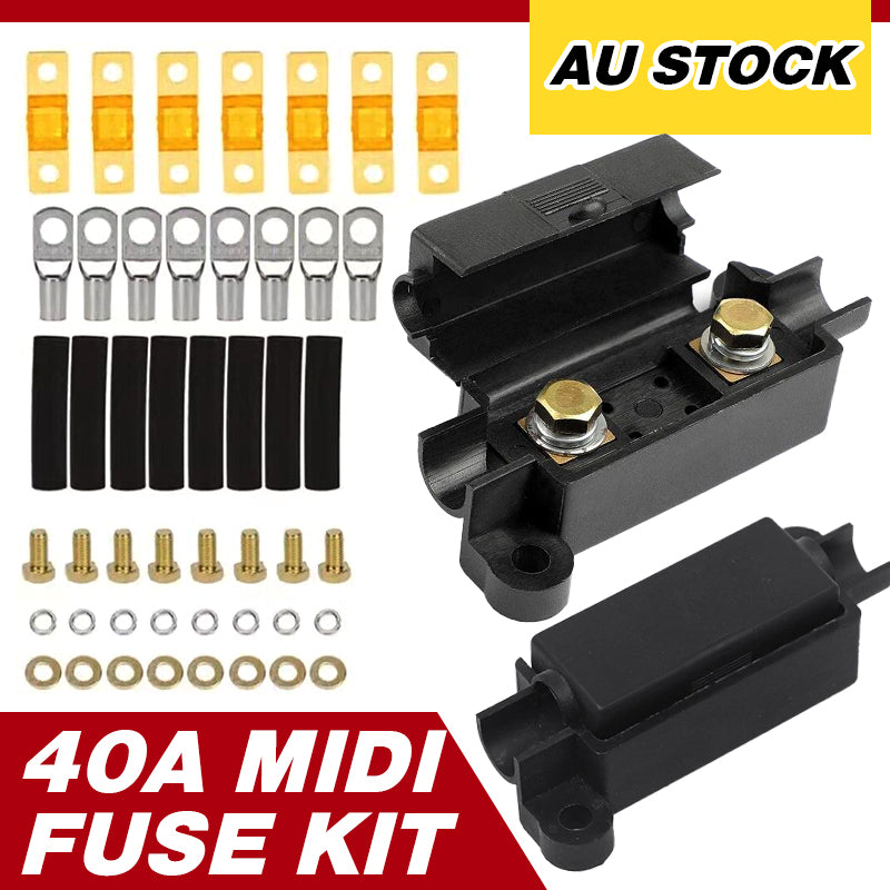 40A Midi Fuse Kit ANS Holder 7 Fuses Redarc BCDC Dual Battery