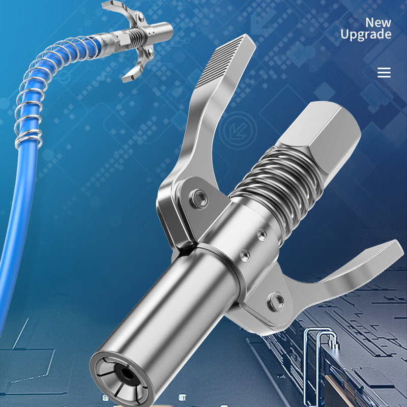 Grease Tool Coupler Heavy-Duty Quick Lock Double Handle Leak-Free
