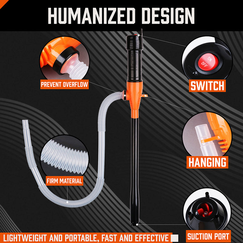 Portable Electric Oil Water Fuel Transfer Pump Liquid Siphon