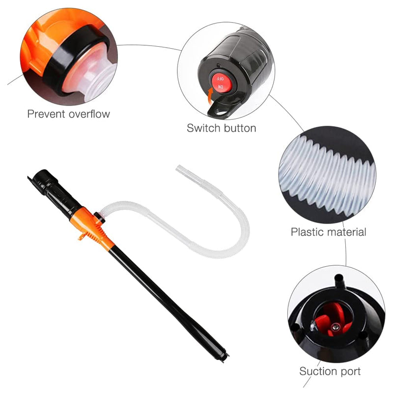 Portable Electric Oil Water Fuel Transfer Pump Liquid Siphon