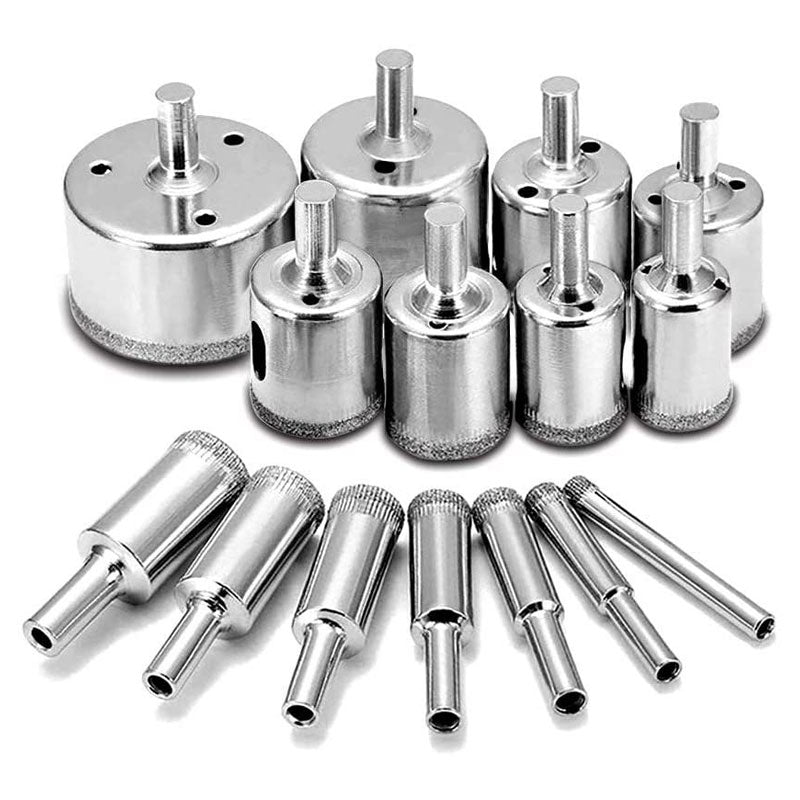 15PCS Diamond Drill Bit Set for Glass Tile Marble Ceramic