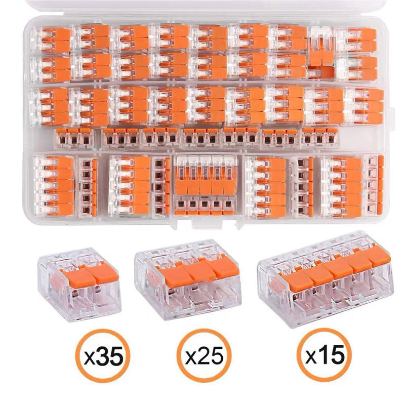 75PCS Electrical Connector Wire Block Clamp Terminal 2 3 5Way