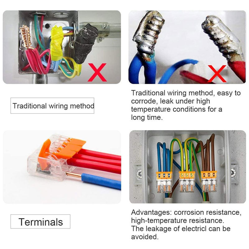 75PCS Electrical Connector Wire Block Clamp Terminal 2 3 5Way