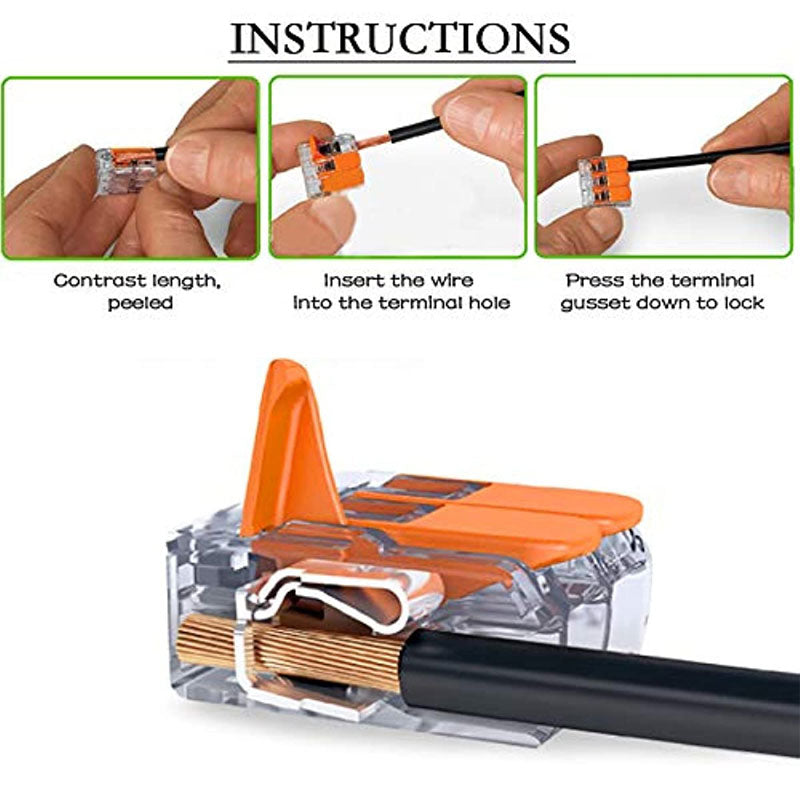 75PCS Electrical Connector Wire Block Clamp Terminal 2 3 5Way