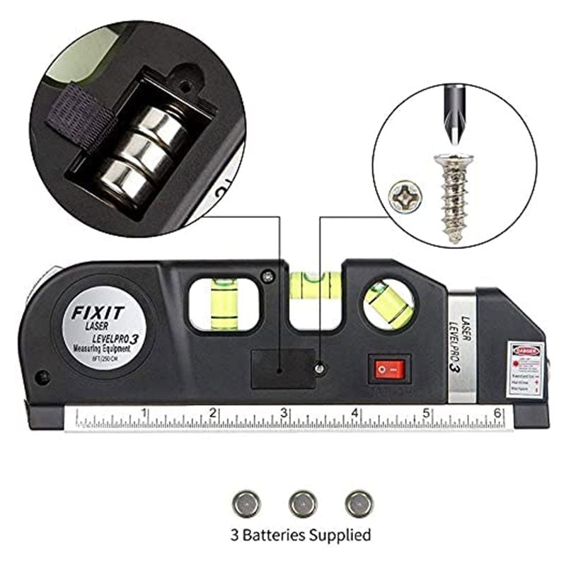 Multipurpose Laser Level Self Levelling Cross Line Wall Measuring Tool
