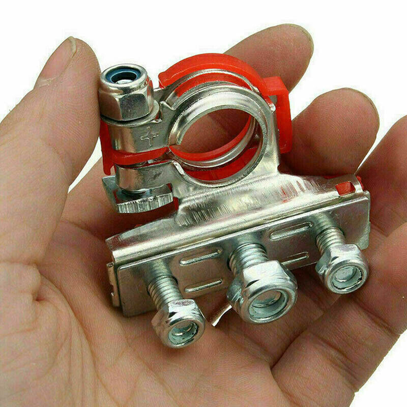 2Pcs 12V Battery Terminals Connectors Clamps 3 Way Kit Caravan Car Van