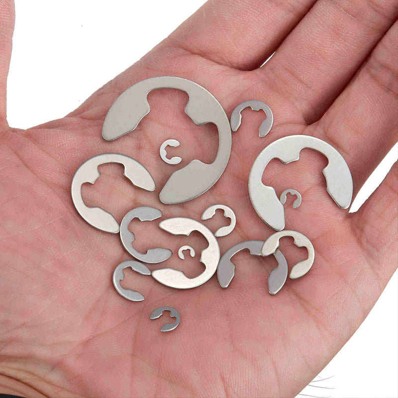 120PCS Stainless Steel E-Clip Retaining Circlip Assortment