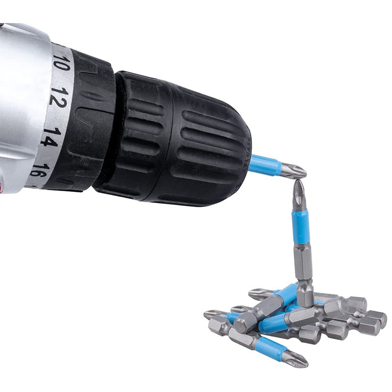 10PCS Anti-Slip PH2 Magnetic Hex Shank Screwdriver Bits 50mm