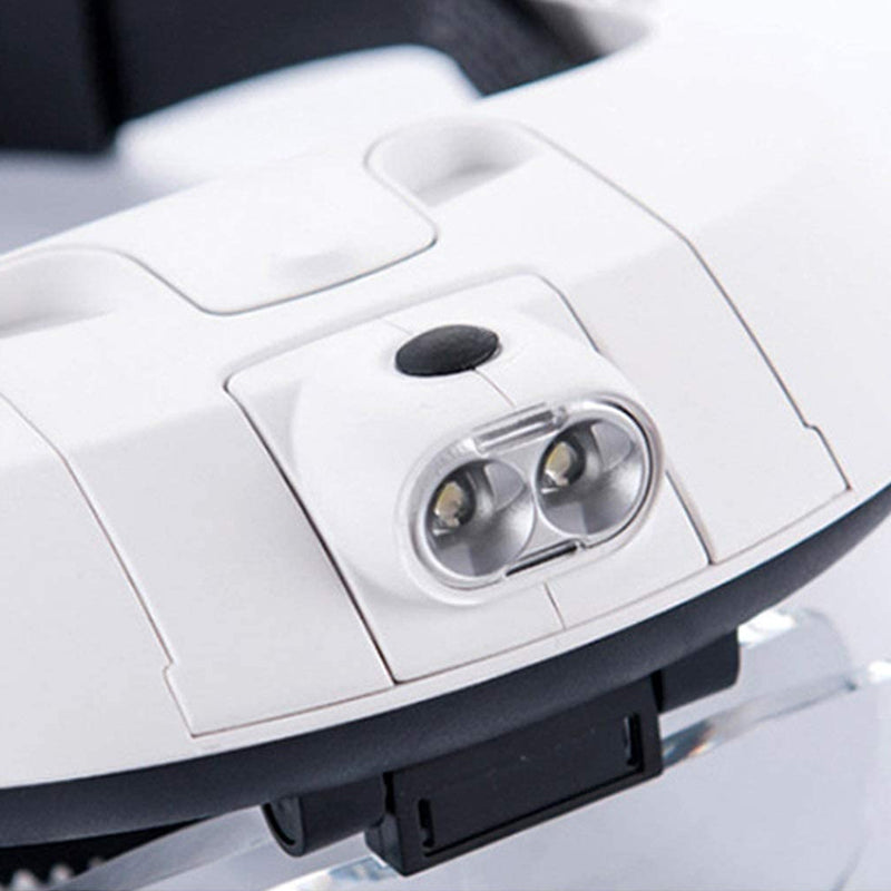LED Headband Magnifier with Headlight Jeweler Loupe
