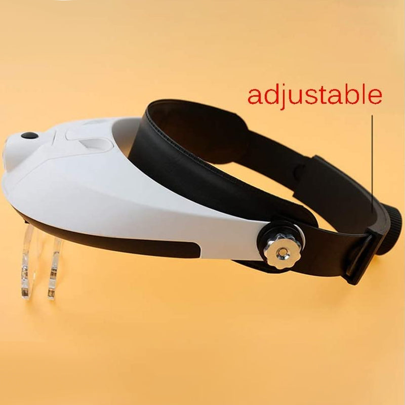 LED Headband Magnifier with Headlight Jeweler Loupe