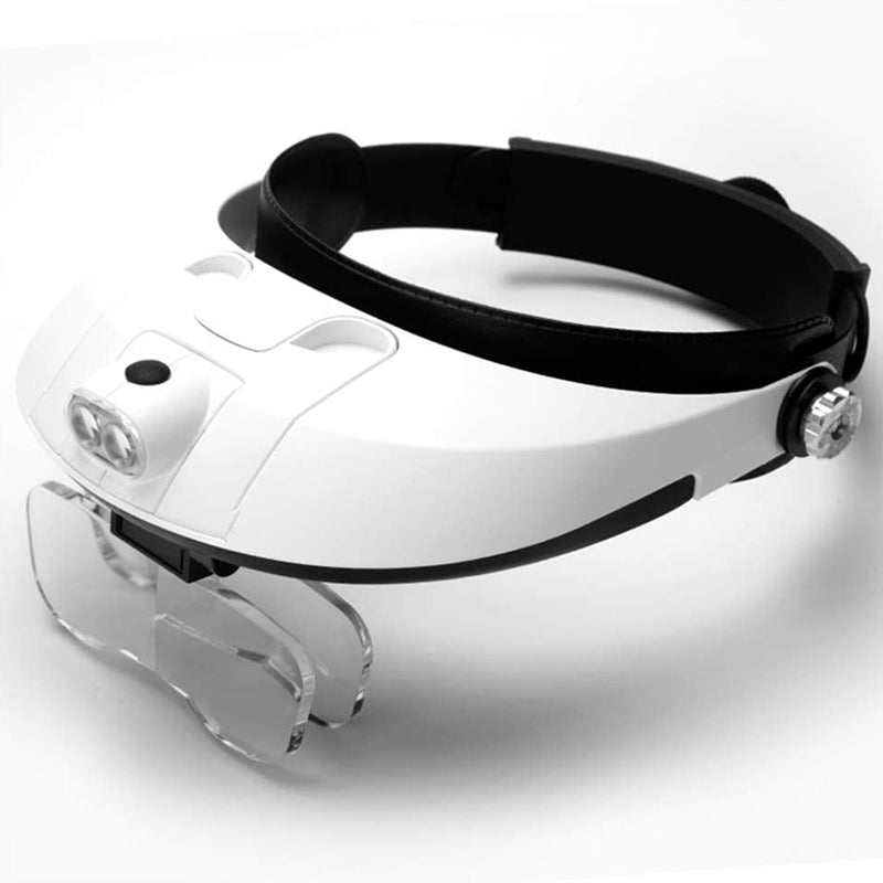 LED Headband Magnifier with Headlight Jeweler Loupe