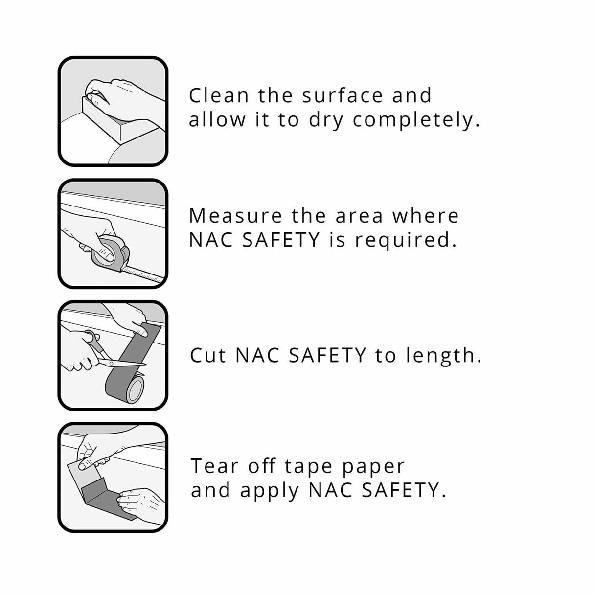 Anti Slip Tape Waterproof Safety Flooring 1 Roll 5m