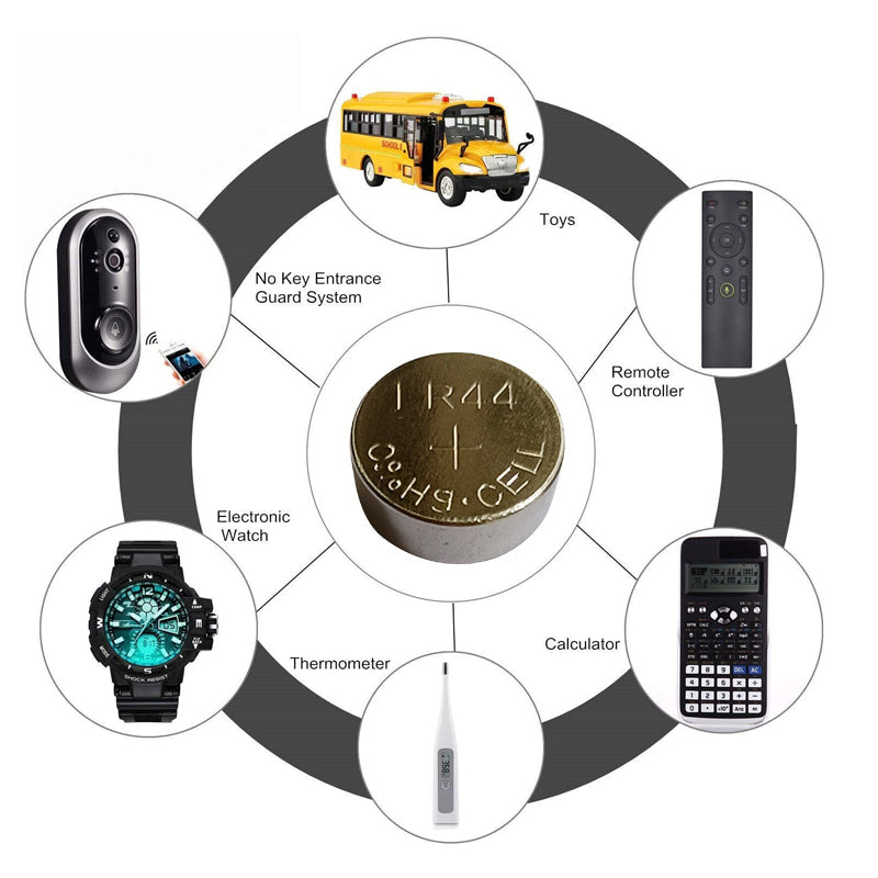 50PCS LR44 AG13 A76 Button Cell Batteries Tray Pack Battery