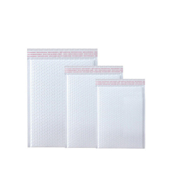 50pcs White Pearlescent Bubble Bags Shockproof Packing Envelope