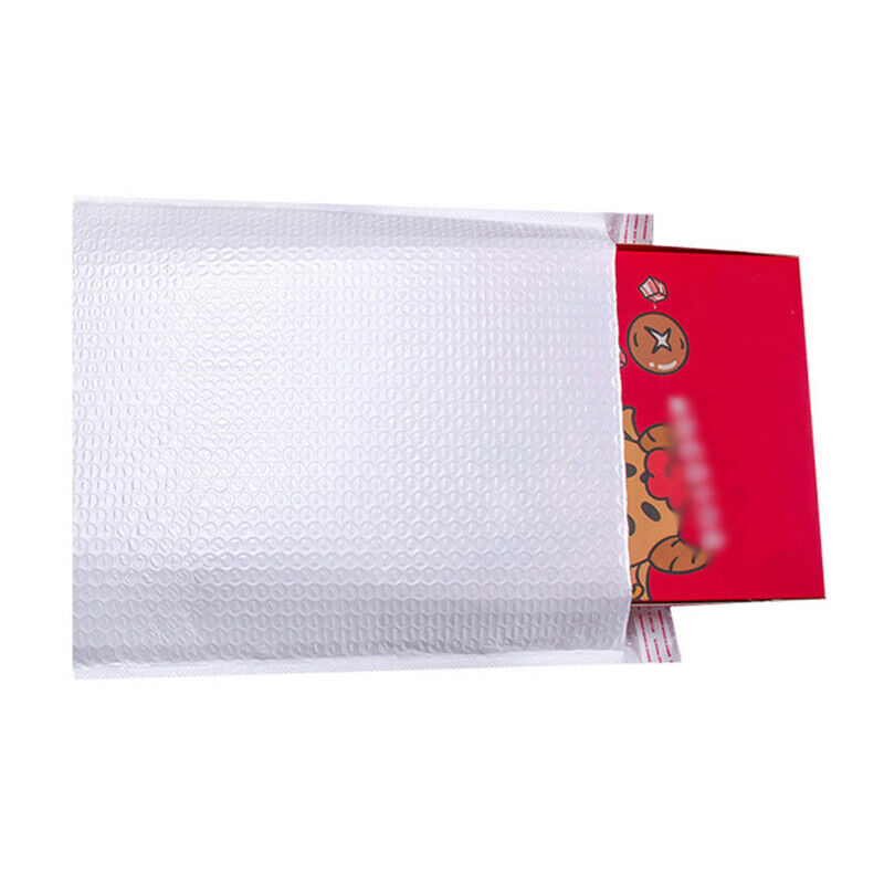 50pcs White Pearlescent Bubble Bags Shockproof Packing Envelope
