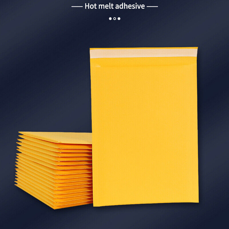 50PCS Kraft Paper Bubble Mailer Shockproof Padded Envelopes