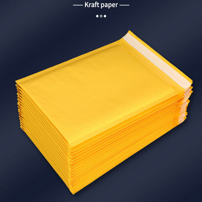 50PCS Kraft Paper Bubble Mailer Shockproof Padded Envelopes