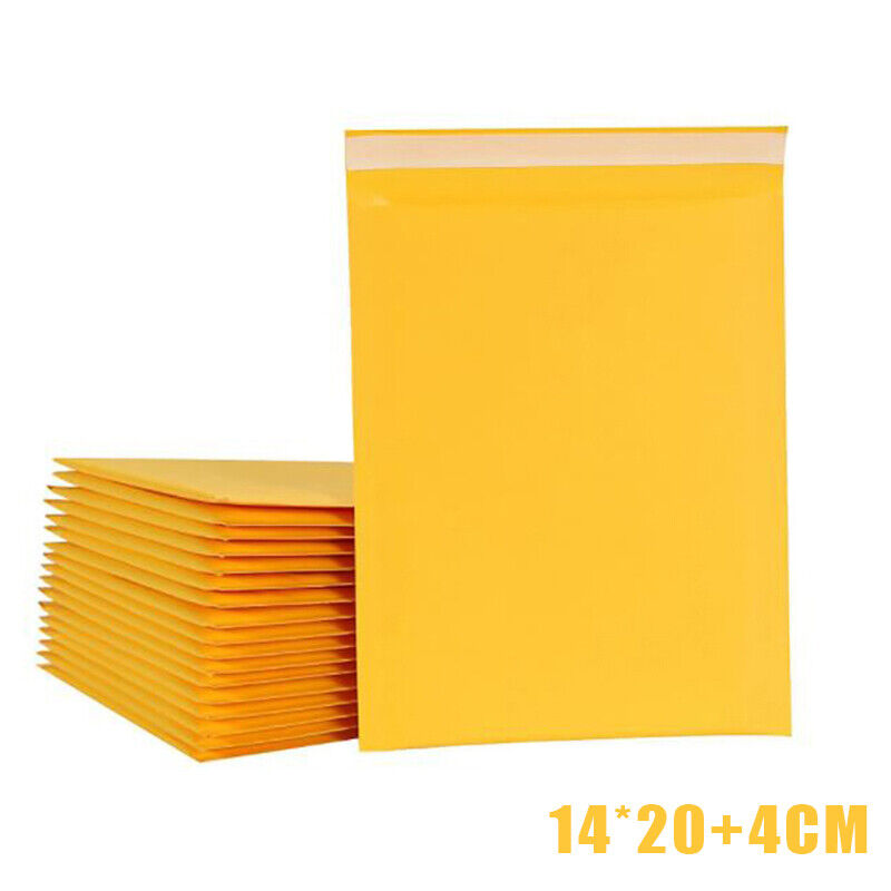 50PCS Kraft Paper Bubble Mailer Shockproof Padded Envelopes